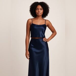 Elegant Navy Blue 2 piece dress.